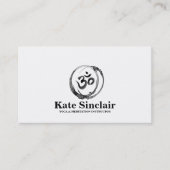 Yoga & Meditation Instructor Black en White Visitekaartje (Voorkant)