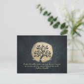Yoga Meditation Instructor Black Gold Tree Quottes Briefkaart (Staand voorkant)