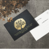 Yoga Meditation Instructor Black Gold Tree Quottes Briefkaart