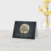 Yoga Meditation Instructor Black Gold Tree Quottes Kaart (Gele Bloem)
