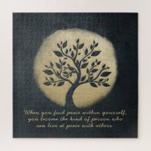 Yoga Meditation Instructor Black Gold Tree Quottes