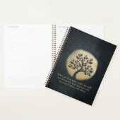 Yoga Meditation Instructor Black Gold Tree Quottes Planner (Display)
