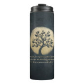 Yoga Meditation Instructor Black Gold Tree Quottes Thermosbeker (Voorkant)