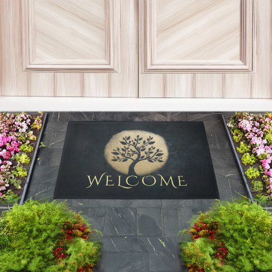 Yoga Meditation Instructor Black Gold Tree Welkom Deurmat