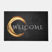 Yoga Meditation Instructor Black Gold ZEN Welkom Deurmat (Voorkant)