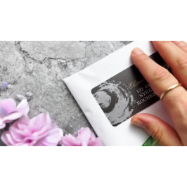 Yoga Meditation Instructor Black Silver ZEN Symboo Etiket