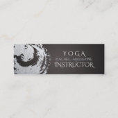 Yoga Meditation Instructor Black Silver ZEN Symboo Mini Visitekaartje (Voorkant)