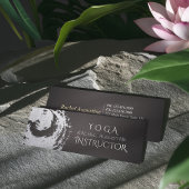 Yoga Meditation Instructor Black Silver ZEN Symboo Mini Visitekaartje