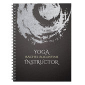 Yoga Meditation Instructor Black Silver ZEN Symboo Notitieboek (Voorkant)
