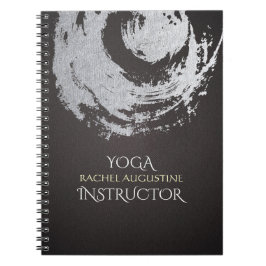 Yoga Meditation Instructor Black Silver ZEN Symboo Notitieboek
