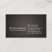 Yoga Meditation Instructor Black Silver ZEN Symboo Visitekaartje (Achterkant)