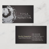 Yoga Meditation Instructor Black Silver ZEN Symboo Visitekaartje (Voorkant / Achterkant)