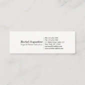 Yoga Meditation Instructor Black & White Tree Logo Mini Visitekaartje (Achterkant)