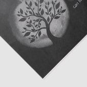 Yoga Meditation Instructor Black White Tree Quote Tissuepapier (Detail)