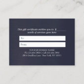 Yoga Meditation Instructor Blue and Gold OM-symboo Kortingskaartje (Achterkant)