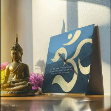 Yoga Meditation Instructor Blue and Gold OM-symboo