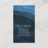 Yoga Meditation Instructor Blue and Gold OM-symboo Visitekaartje (Achterkant)