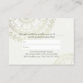 Yoga Meditation Instructor Blue Gold Mandala Gift Kortingskaartje (Achterkant)