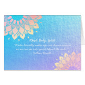 Yoga Meditation Instructor Blue Gold Mandala Quote (Voorkant Horizontaal)