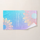 Yoga Meditation Instructor Blue Gold Mandala Quote Bad Handdoek (Handdoek)
