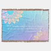 Yoga Meditation Instructor Blue Gold Mandala Quote Deken (Voorkant)