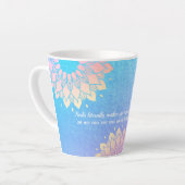 Yoga Meditation Instructor Blue Gold Mandala Quote Latte Mok (Linkerhoek)