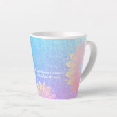 Yoga Meditation Instructor Blue Gold Mandala Quote Latte Mok (Rechterhoek)