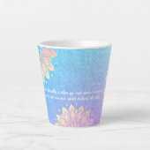 Yoga Meditation Instructor Blue Gold Mandala Quote Latte Mok (Voorkant)