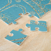 Yoga Meditation Instructor Blue Gold Mandala Quote Legpuzzel (Zijkant)