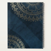 Yoga Meditation Instructor Blue Gold Mandala Quote Planner (Achterkant)