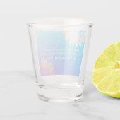 Yoga Meditation Instructor Blue Gold Mandala Quote Shot Glas (Achterkant)
