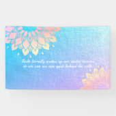 Yoga Meditation Instructor Blue Gold Mandala Quote Spandoek (Horizontaal)