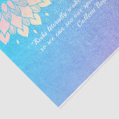 Yoga Meditation Instructor Blue Gold Mandala Quote Tissuepapier (Detail)