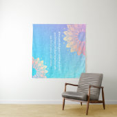 Yoga Meditation Instructor Blue Gold Mandala Quote Wandkleed (In Situ (horizontaal))