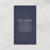 Yoga Meditation Instructor Blue Roos Gold Mandala Visitekaartje (Achterkant)