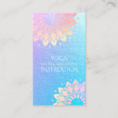Yoga Meditation Instructor Blue Roos Gold Mandala Visitekaartje (Voorkant)