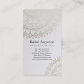 Yoga Meditation Instructor Chic Black Gold Mandala Visitekaartje (Achterkant)
