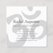 YOGA Meditation Instructor Chic Roos Gold Mandala Vierkante Visitekaartje (Achterkant)