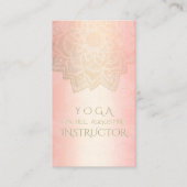 YOGA Meditation Instructor Chic Roos Gold Mandala Visitekaartje (Voorkant)
