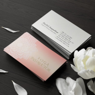 YOGA Meditation Instructor Chic Roos Gold Mandala Visitekaartje