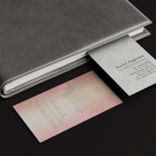 YOGA Meditation Instructor Chic Roos Gold Mandala Visitekaartje