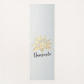 Yoga Meditation Instructor Chic White & Gold Lotus Yogamat (Voorkant)
