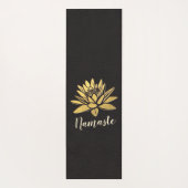 Yoga Meditation Instructor Chic White & Gold Lotus Yogamat (Achterkant)