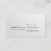 YOGA Meditation Instructor Chic White Gold Mandala Visitekaartje (Achterkant)