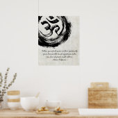 YOGA-Meditation Instructor citeert OM- & ZEN-symbo Poster (Keuken)