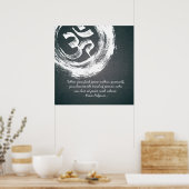 YOGA-Meditation Instructor citeert OM- & ZEN-symbo Poster (Keuken)