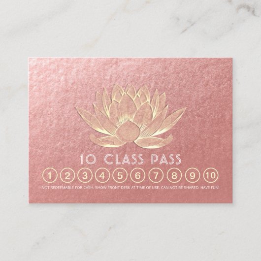 Yoga Meditation Instructor Class Pass Loyalty (Voorkant)