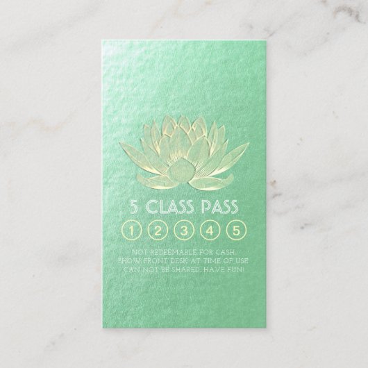 Yoga Meditation Instructor Class Pass Loyalty (Voorkant)
