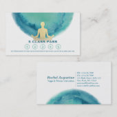 Yoga Meditation Instructor Class Pass Loyalty Kaar (Voorkant / Achterkant)