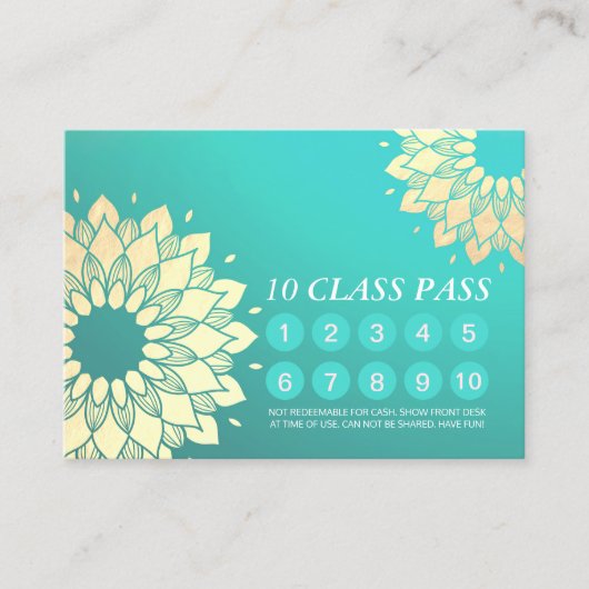 Yoga Meditation Instructor Class Pass Loyalty Kaar (Voorkant)